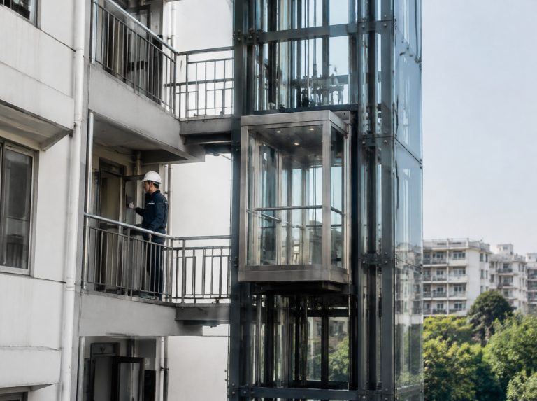 阳泉旧楼加建观光电梯